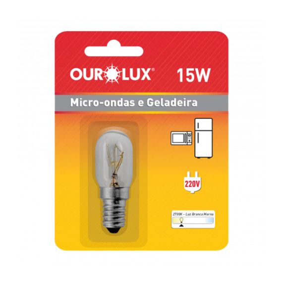 LAMPADA MICRONDAS 15W 220V E14 - OUROLUX