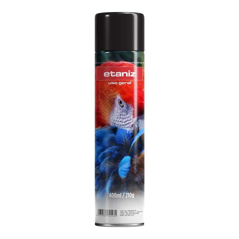 ETANIZ TINTA SPREY AT PRETO FOSCO 210G/400ML - CHESIQUIMICA