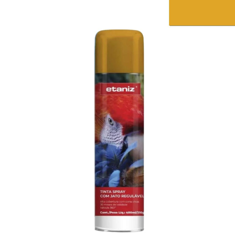 ETANIZ TINTA SPRAY MET. DOURADA 210G/400ML - CHESIQUIMICA