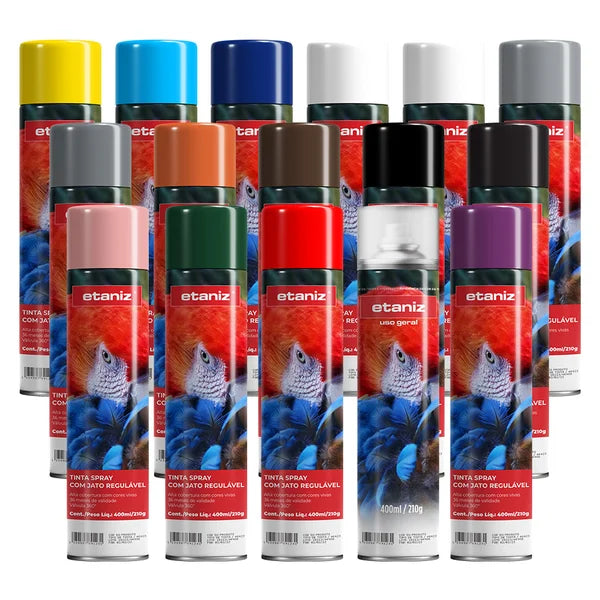 ETANIZ TINTA SPREY USO GERAL ( CORES )400ML - CHESIQUIMICA