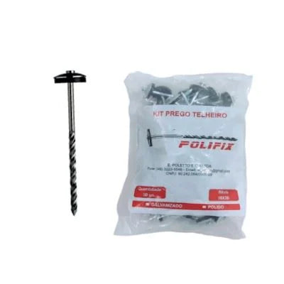 KIT TELHEIRO GALVANIZADO C/50UN 380G - POLIFIX