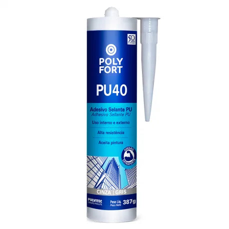 POLYFORT ADESIVO PU40 BRANCO 387G - PULVITEC